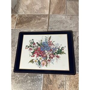 Pimpernel Floral Hummingbird Placemat Cork Back Table Mat Set